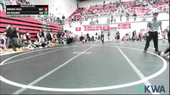 49 lbs Round Of 32 - Briggs Cole, Weatherford Youth Wrestling vs Bo Golden, Team Nomad