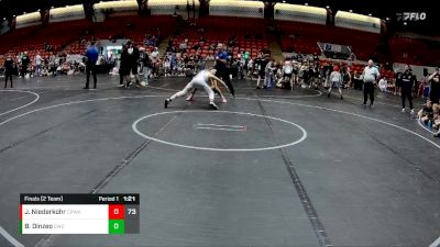 110 lbs Finals (2 Team) - Brinley Dinzeo, Silo WC vs Jackson Niederkohr, CP Wrestling Academy