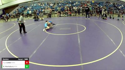 14U Boys - 88 lbs Quarters - Joey Cotter, South Side Wrestling Club vs Brookson Marksbury, Michigan Premier WC