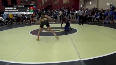 141 lbs Cons. Round 5 - Brayden Gibson, Shorter vs Kaden Brown, Montevallo