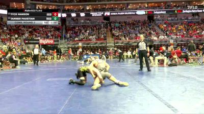 2A-132 lbs Cons. Round 3 - Tanner Paustian, Woodward-Granger vs Tyce Hanson, Okoboji/HMS