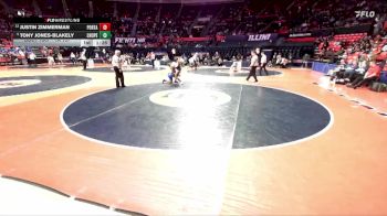 1A 157 lbs Champ. Round 1 - Tony Jones-Blakely, Chicago (C. Hope Academy) vs Justin Zimmerman, Petersburg (PORTA)