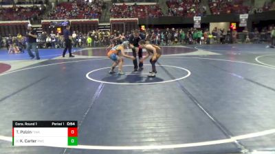 100 lbs Cons. Round 1 - Kye Carter, Powell Wrestling Club vs Trytan Polzin, Force 10 Wrestling Academy