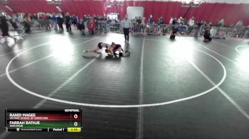 87 lbs Semifinal - Randi Magee, Victory School Of Wrestling vs Farrah Rathje, Wisconsin