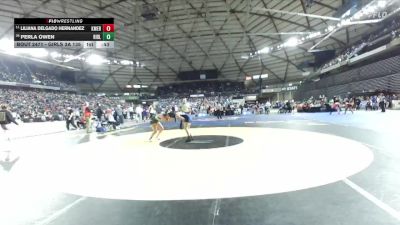 Girls 3A 135 lbs Cons. Round 2 - Liliana Delgado Hernandez, Kent Meridian (Girls) vs Perla Owen, Ridgeline (Girls)