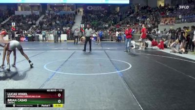 113 lbs Cons. Round 2 - Brian Casas, Liberal vs Lucas Vogel, Bonner Springs Wrestling Club