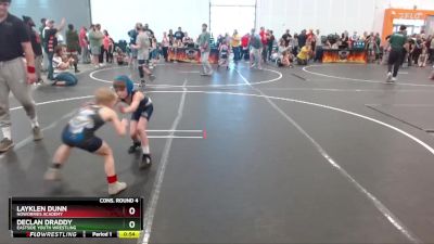 55 lbs Cons. Round 4 - Declan Draddy, Eastside Youth Wrestling vs Layklen Dunn, NoWorries Academy