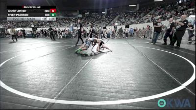 73 lbs Round Of 32 - Grady Zinter, Owasso Takedown Club vs River Pearson, Scrap Yard Training