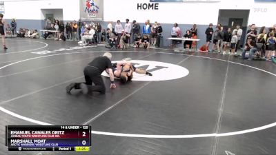 125 lbs Cons. Round 3 - Emanuel Canales Oritz, Juneau Youth Wrestling Club Inc. vs Marshall Moat, Arctic Warriors Wrestling Club