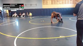 215 lbs Champ. Round 2 - Zac Ortiz, Beaverton vs Sebastian Navorro, Silverton