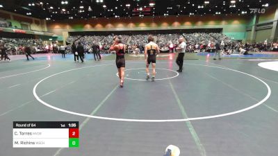 132 lbs Round Of 64 - Carlos Torres, Mountain View OR vs Max Richins, Wasatch