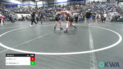 96 lbs Rr Rnd 3 - Joe Hinz, Weatherford Youth Wrestling vs Axel Wittman, Norman Grappling Club