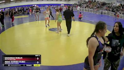 140 lbs Semifinal - Savannah Roblin, Dallas Mat Club vs Reina Barnes-Rubio, Redmond High School