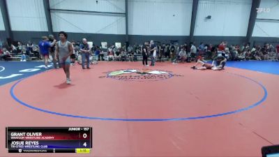 157 lbs Cons. Round 4 - Grant Oliver, Whatcom Wrestling Academy vs Josue Reyes, Tri Cities Wrestling Club