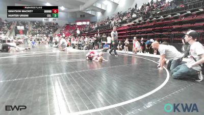 60 lbs Consi Of 8 #1 - Grayson Mackey, Skiatook Youth Wrestling vs Hunter Ursini, Collinsville Cardinal Youth Wrestling