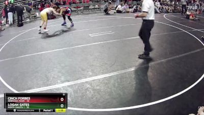 140 lbs Round 1 (6 Team) - Cinch Forbes, Nebraska Maize vs Logan Gates, North Dakota 1