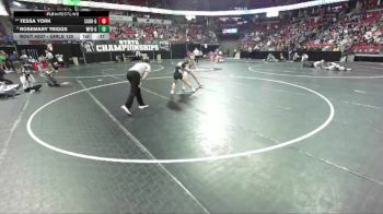 Girls 120 lbs Cons. Round 2 - Tessa York, Cadott-Girls vs Rosemary Triggs, Whitefish Bay-Girls