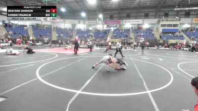 102 lbs Quarterfinal - Brayden Johnson, Steel City Reloaded WC vs Corbin Franklin, Next Level Training Academy