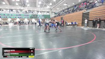 157 lbs Cons. Round 3 - Mason Goodrich, Sage Creek vs Adrian Soto, West Hills
