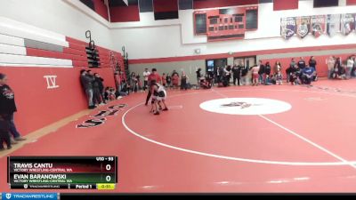 93 lbs Round 3 - Evan Baranowski, Victory Wrestling-Central WA vs Travis Cantu, Victory Wrestling-Central WA