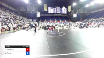 100 lbs Cons 16 #1 - Zoey Haney, Missouri vs Alycia Perez, Illinois