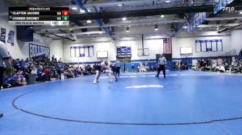 165 lbs 3rd Place Match - Clayten Jacobs, Vancleave High School vs Conner Dronet, Vancleave High School