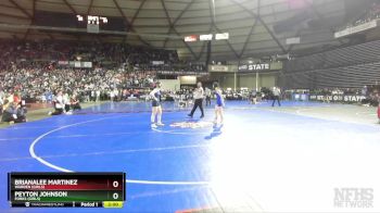 Girls 1B/2B/1A/2A 115 Quarterfinal - Peyton Johnson, Forks (Girls) vs Brianalee Martinez, Warden (Girls)