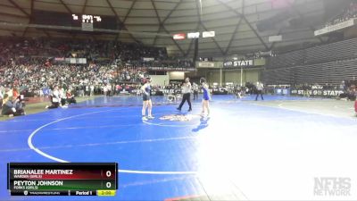 Girls 1B/2B/1A/2A 115 Quarterfinal - Peyton Johnson, Forks (Girls) vs Brianalee Martinez, Warden (Girls)