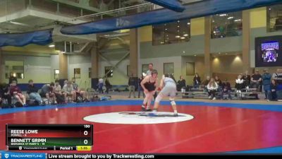 150 lbs Bennett Grimm, Bismarck St Mary`s vs Reese Lowe, Powell