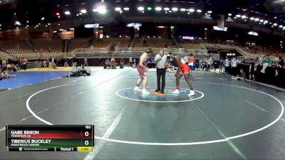 182 lbs Cons. Round 3 - Tiberius Buckley, Miami Beach Senior vs Gabe Binion, Thompson HS