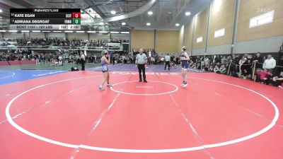 120 lbs Quarterfinal - Adriana DeGroat, Framingham vs Kate Egan, Scituate