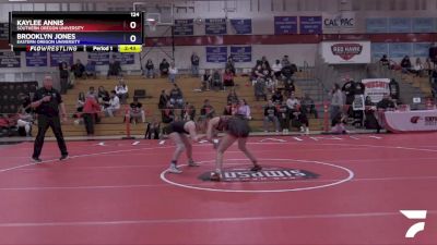 124 lbs Cons. Round 1 - Kaylee Annis, Southern Oregon University vs Brooklyn Jones, Eastern Oregon University