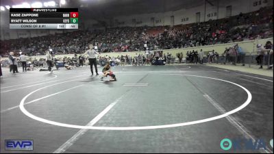 37 lbs Consi Of 8 #1 - Kase Zappone, Barnsdall Youth Wrestling vs Ryatt Wilson, Keystone Kids Wrestling Club