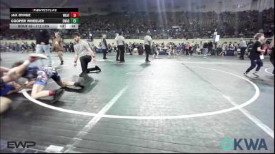 112 lbs Consi Of 8 #1 - Jax Byrge, Weatherford Youth Wrestling vs Cooper Wheeler, Owasso Takedown Club