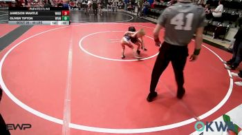 49 lbs Consi Of 4 - Jameson Mantle, Wagoner Takedown Club vs Oliver Tipton, Wyandotte Youth Wrestling