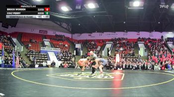 126 lbs Semifinals (8 Team) - Colt Perry, Hudson Area HS vs Brock Worden, Clinton HS