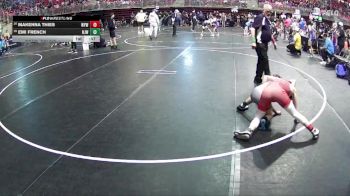 95 lbs Cons. Round 4 - Makenna Thies, Winside Youth Wrestling vs Emi French, Norfolk Jr Wrestling