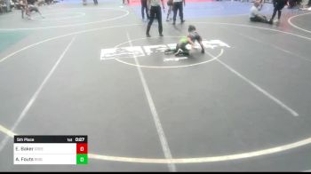 43 lbs 5th Place - Ebin Baker, Creede Miners Wrestling vs Axton Fouts, Ridge WC