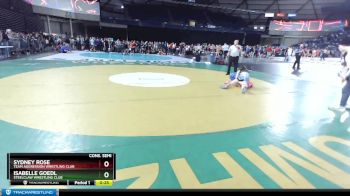 100 lbs Cons. Semi - Isabelle Goedl, Steelclaw Wrestling Club vs Sydney Rose, Team Aggression Wrestling Club