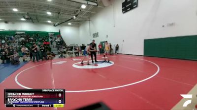 138 lbs 3rd Place Match - Spencer Wright, Green River Grapplers Wrestling vs Braydnn Terry, Moorcroft Mat Masters Wrestling Club