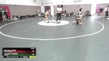 120 lbs Cons. Round 2 - Makiah Carter, Willits vs Citlali Lopez, Scotts Valley