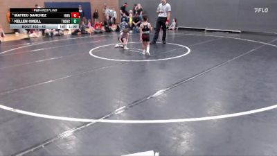 43 lbs Round 2 - Kellen ONeill, Thunder Ridge Outlaws Wrestling Club vs Matteo Sanchez, Idaho Gold Wrestling Association