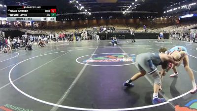 144 lbs Cons. Round 4 - Nevin Hayes, Zephyrhills Christian vs Gage Ahysen, Archbishop Rummel