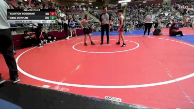 90 lbs Quarterfinal - Clayton Loggians, Spartan Wrestling Academy vs Abel Donham, Gravette Wrestling Club