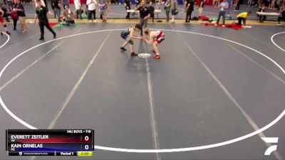 119 lbs Semifinal - Everett Zeitler, WI vs Kain Ornelas, NE