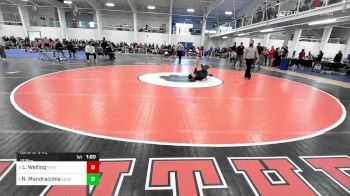 132 lbs Consi Of 8 #2 - Lucas Welling, Whittier vs Nick Mandracchia, Essex Tech/Masco Co-Op