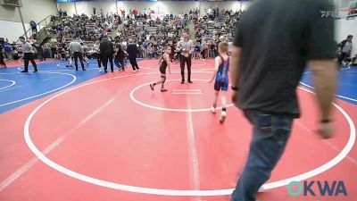 58 lbs Consi Of 4 - Abel Glover, Vian Wrestling Club vs Peyton Garrison, Verdigris Youth Wrestling