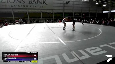 126 lbs Cons. Round 1 - Rylon Teeples, UT vs Jack Bronte, CA