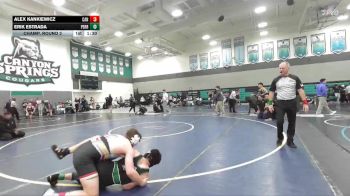 165 lbs Champ. Round 2 - Erik Estrada, Perris vs Alex Kankiewicz, La Canada