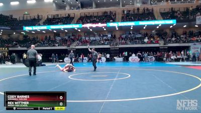 215 lbs 3rd Place Match - Cody Barnes, Wrangell Wolves vs Rex Wittmer, Nikiski High School